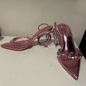 Pink Jeweled Heels